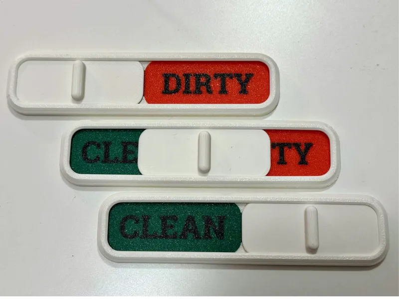 Dishwasher Status Slider – Clean / Dirty Indicator