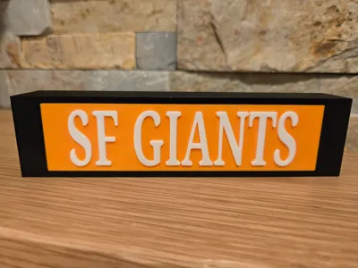 San Francisco Giants desktop text sign
