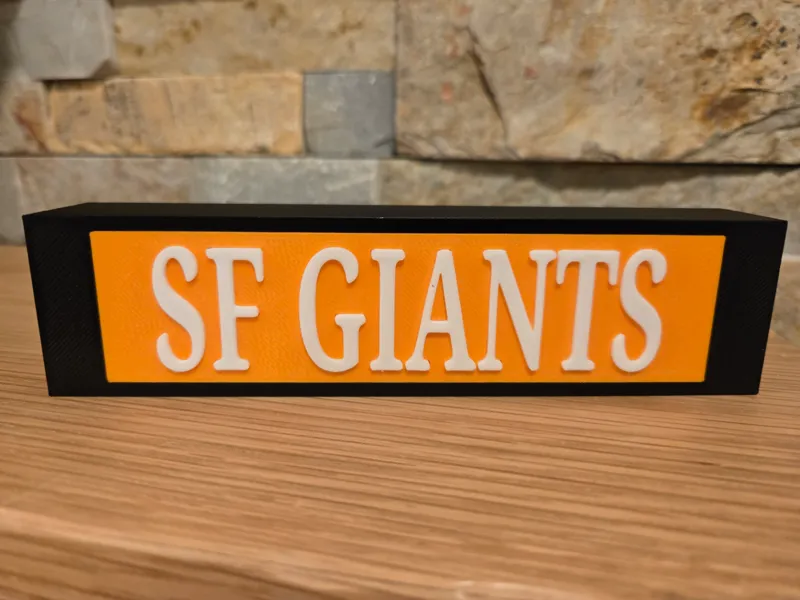 San Francisco Giants desktop text sign