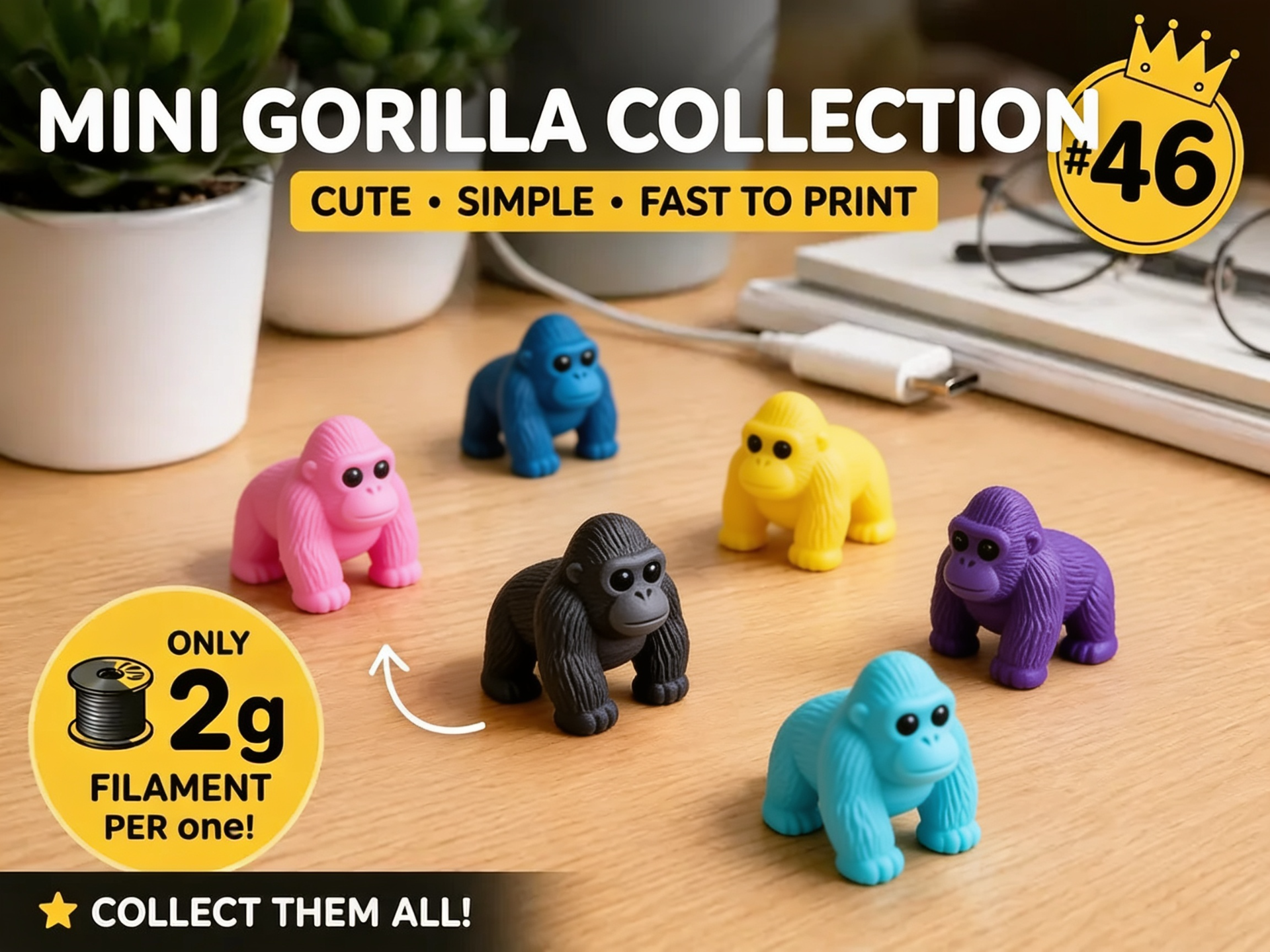 Mini Gorilla Fidget - Micro Zoo