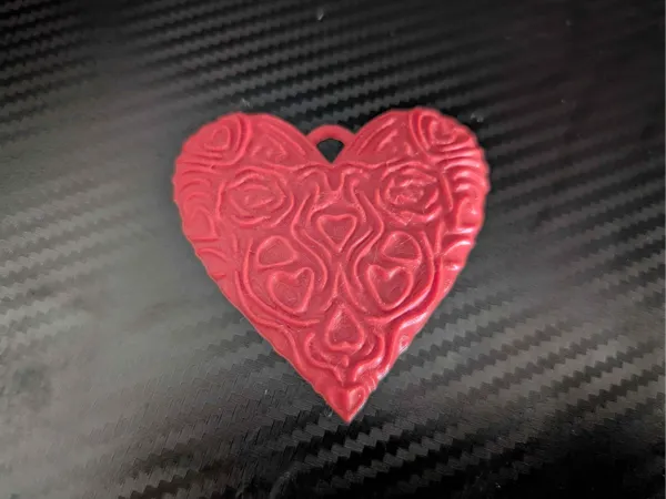Porte-clés cœur à motif