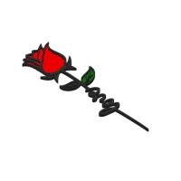 Rose éternelle avec support et prénom — photo 2