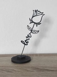Rose éternelle avec support et prénom — photo 3