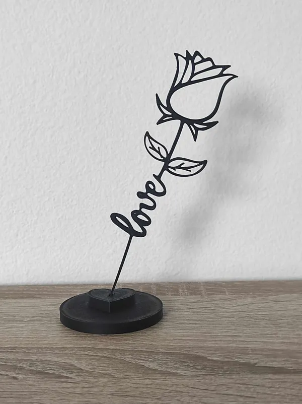 Rose éternelle avec support et prénom