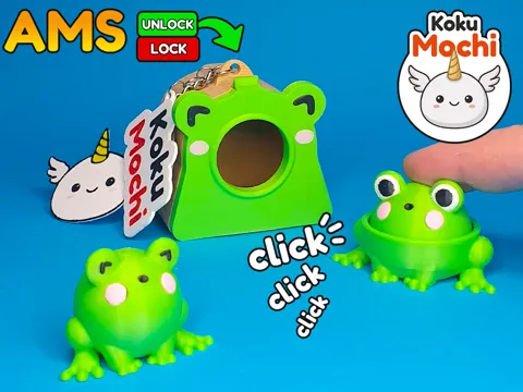 Objeto manipulable: Koku Mochi Frog House Clicker Figure — referencia de MakerWorld