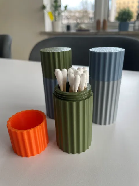 Travel Container for cotton swabs / Q-tip