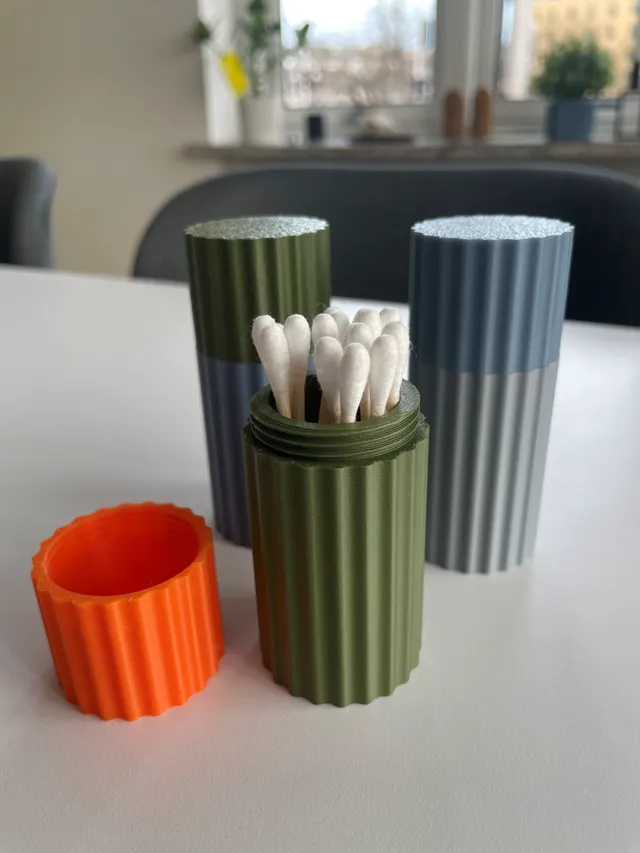 Travel Container for cotton swabs / Q-tip