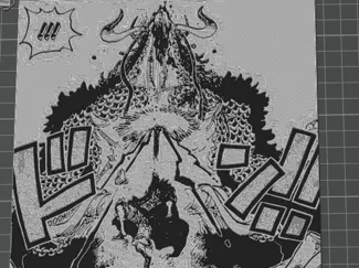Manga Panel Kaido vs Luffy
