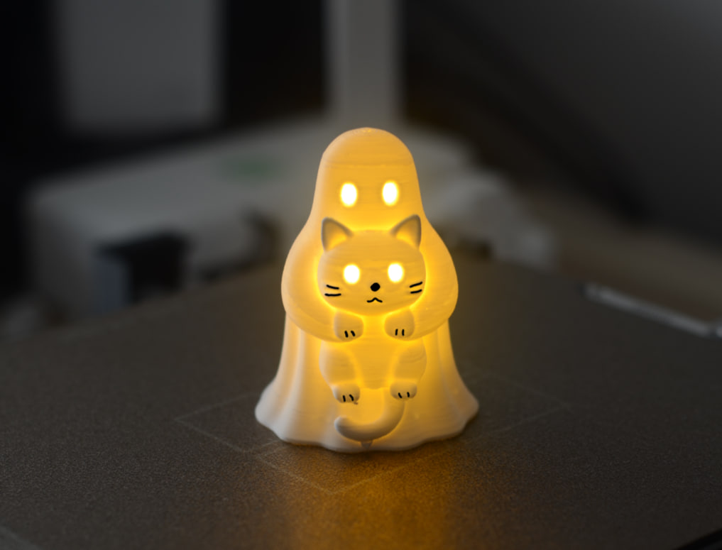 Miniatura 3 do modelo 3D Ghost Hug Cat Lamp