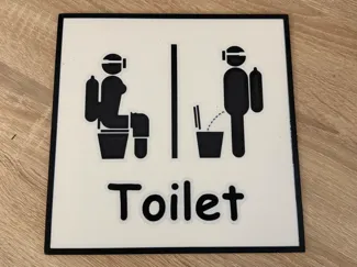 Taucher-Toilettenschild – im Dive-Style! 