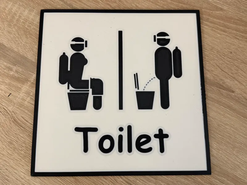 Taucher-Toilettenschild – im Dive-Style! 