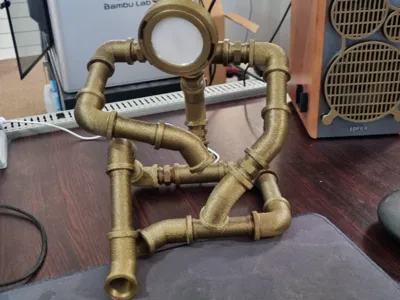 Steampunk Pipe Man Lamp (Bambu LED 001 )