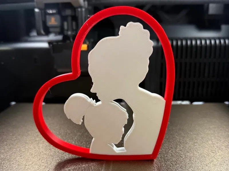 Corazon mama niña 2 colores
