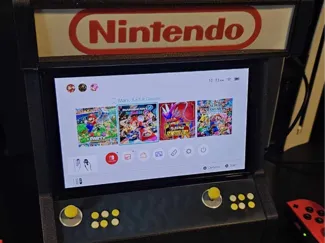 Nintendo Swtich Arcade stand with light up marquee