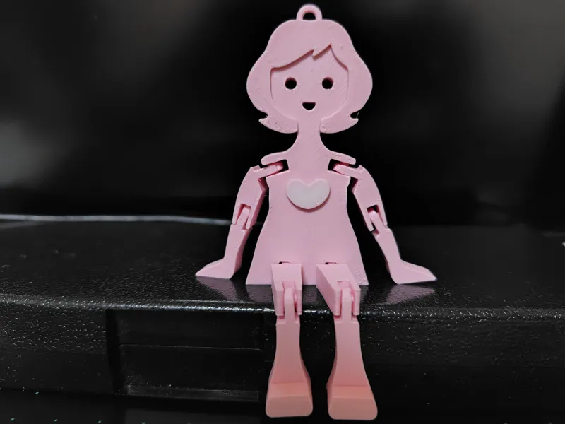 フレキシトイ女の子のキーホルダー(Pink)
