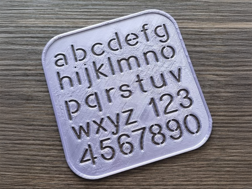 Lowercase Letters and Numbers Stencil