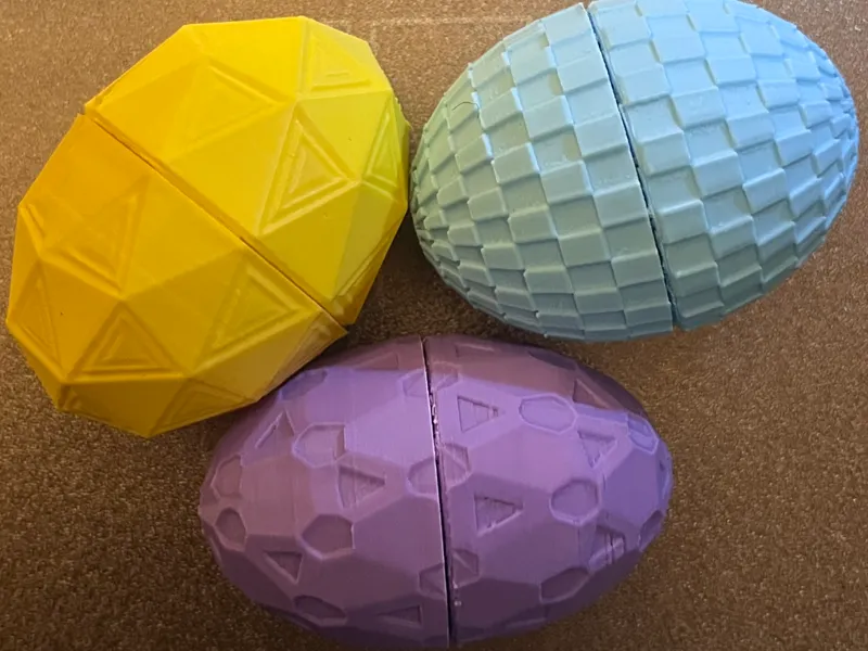 Geometric Threaded Easter Eggs