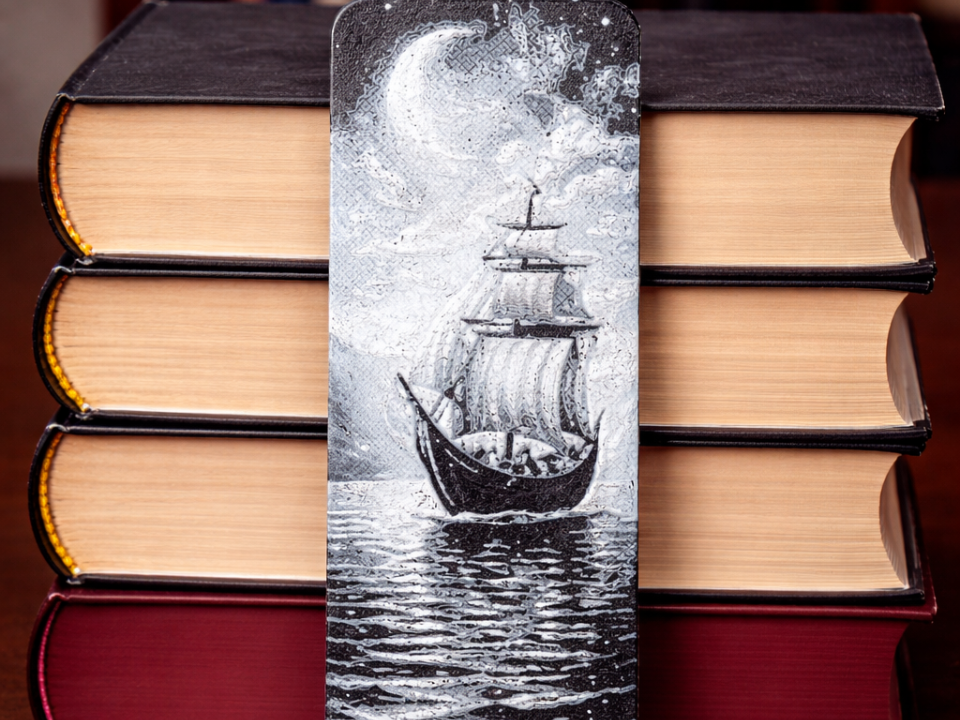 Moonlit Ship Bookmark
