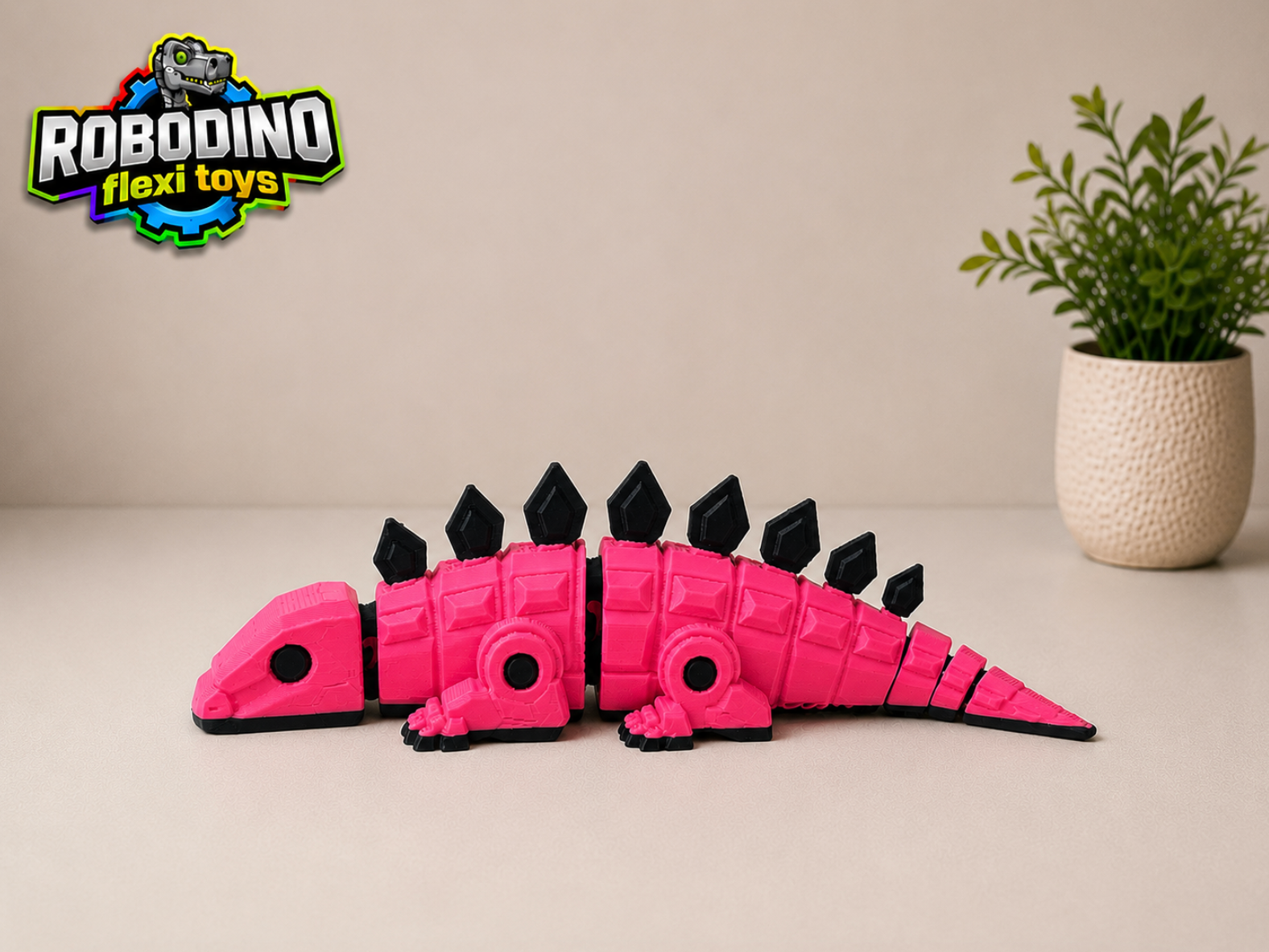 Articulated flexi toy - Robot dinosaur Stegosaurus
