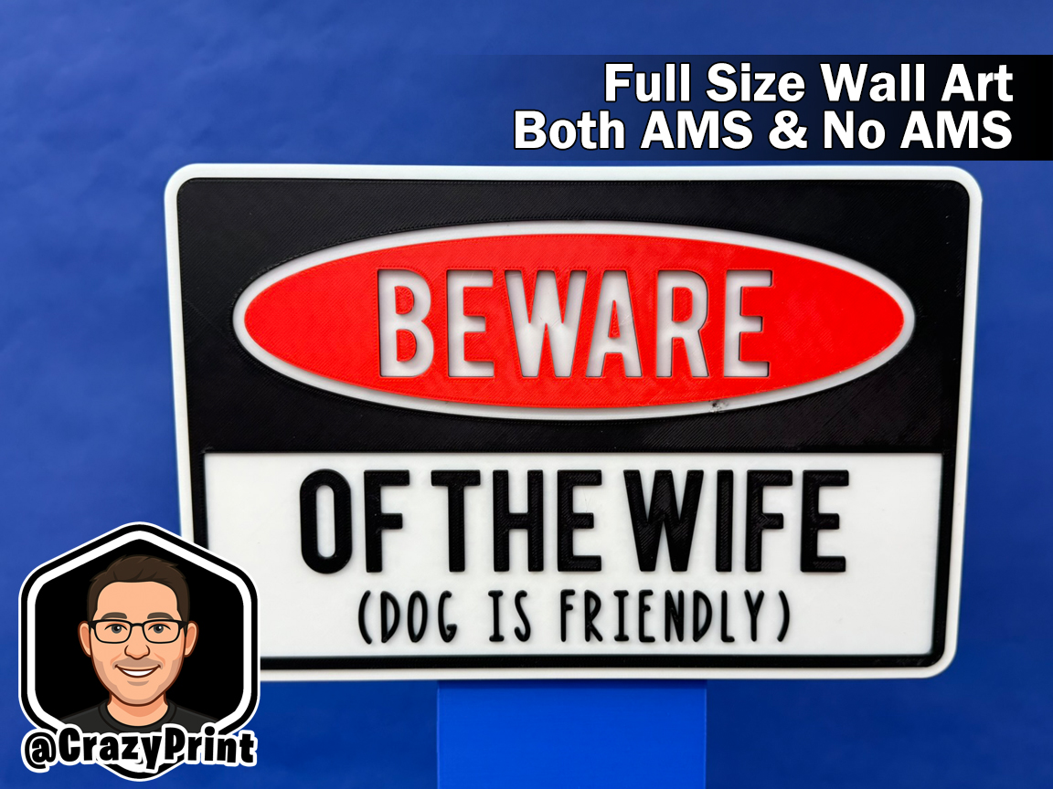 Wife <3 Funny Couples Wall Art / Sign - No AMS