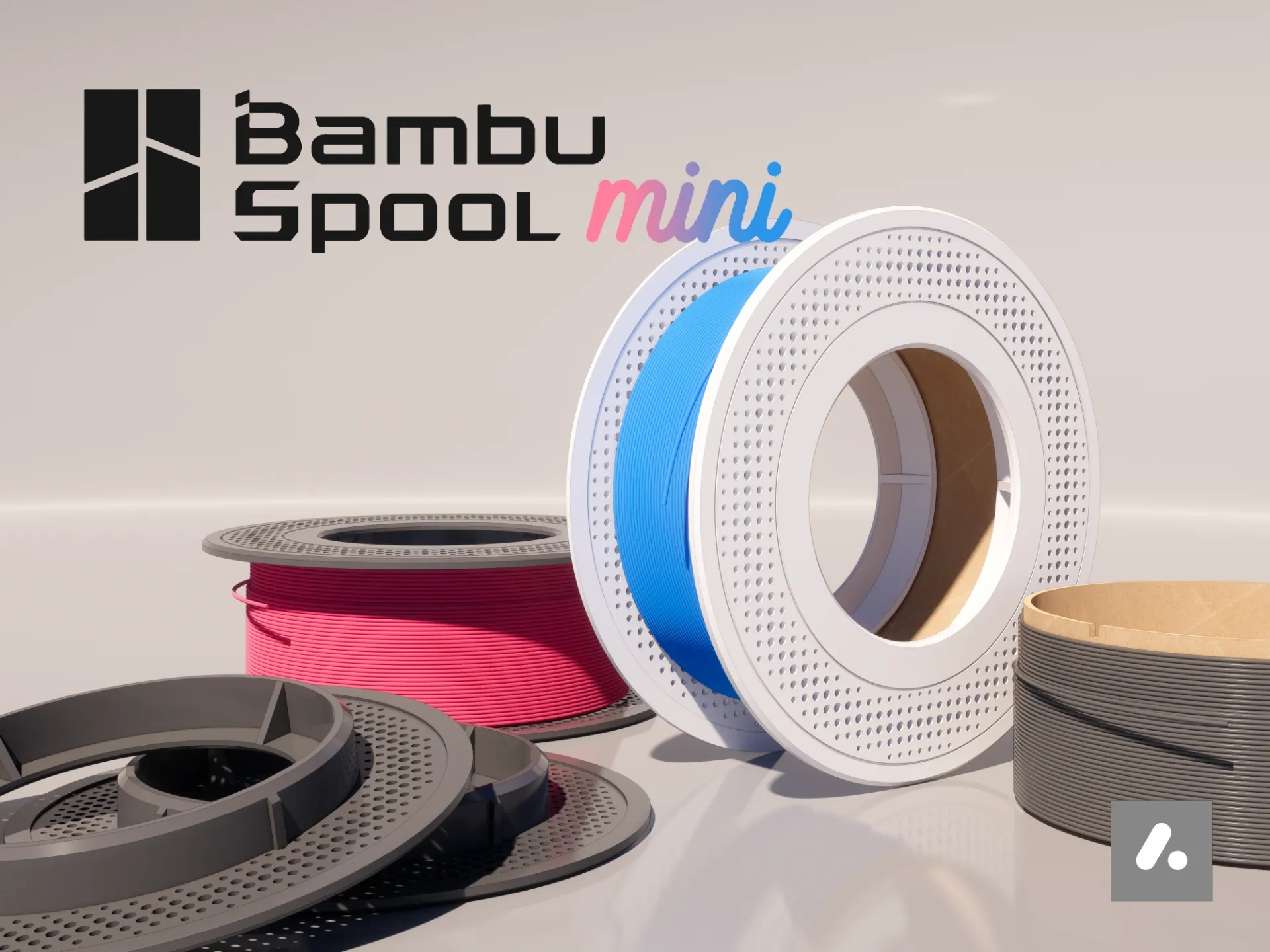 Miniatura 1 do modelo 3D Bambu Spool mini 迷你料盘|尾料收纳