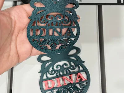 Christmas name tag, Custom Christmas ornamant