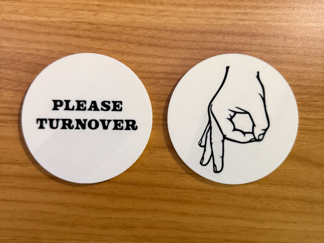 Funny Hand Circle Game Minimal Line Art Coaster