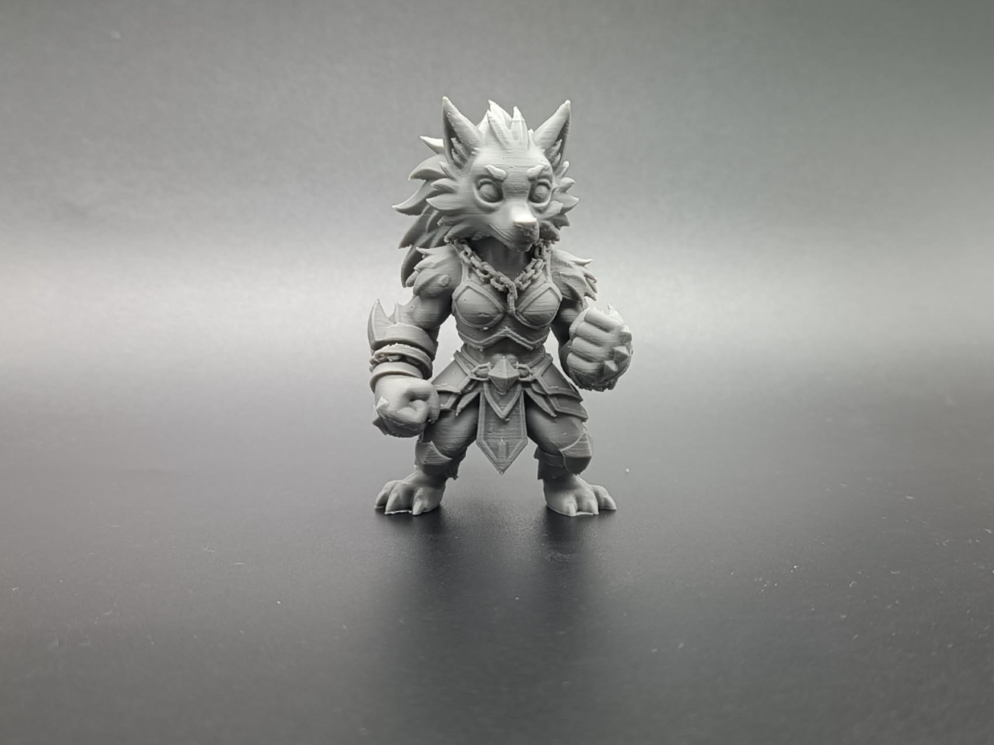 Moonfang Huntress – Chibi Fantasy Werewolf Warrior
