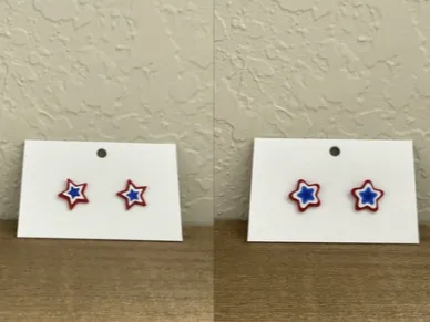 Red, White, & Blue Stud Earrings
