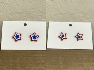 Red, White, & Blue Stud Earrings