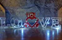Lettres décoratives ourson et cœurs — photo 2