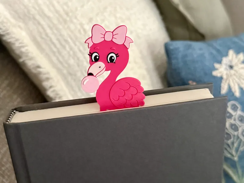 Flamingo Bubblegum Bookmark