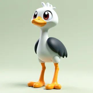 Mitch The Ostrich - Print Mon 3D Animal Creature