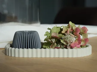 Decorative Tray with Wavy Edge