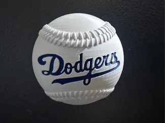 Dodgers Half Baseball for Magnet