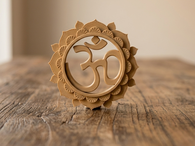 OM in Lotus Mandala Wall Art