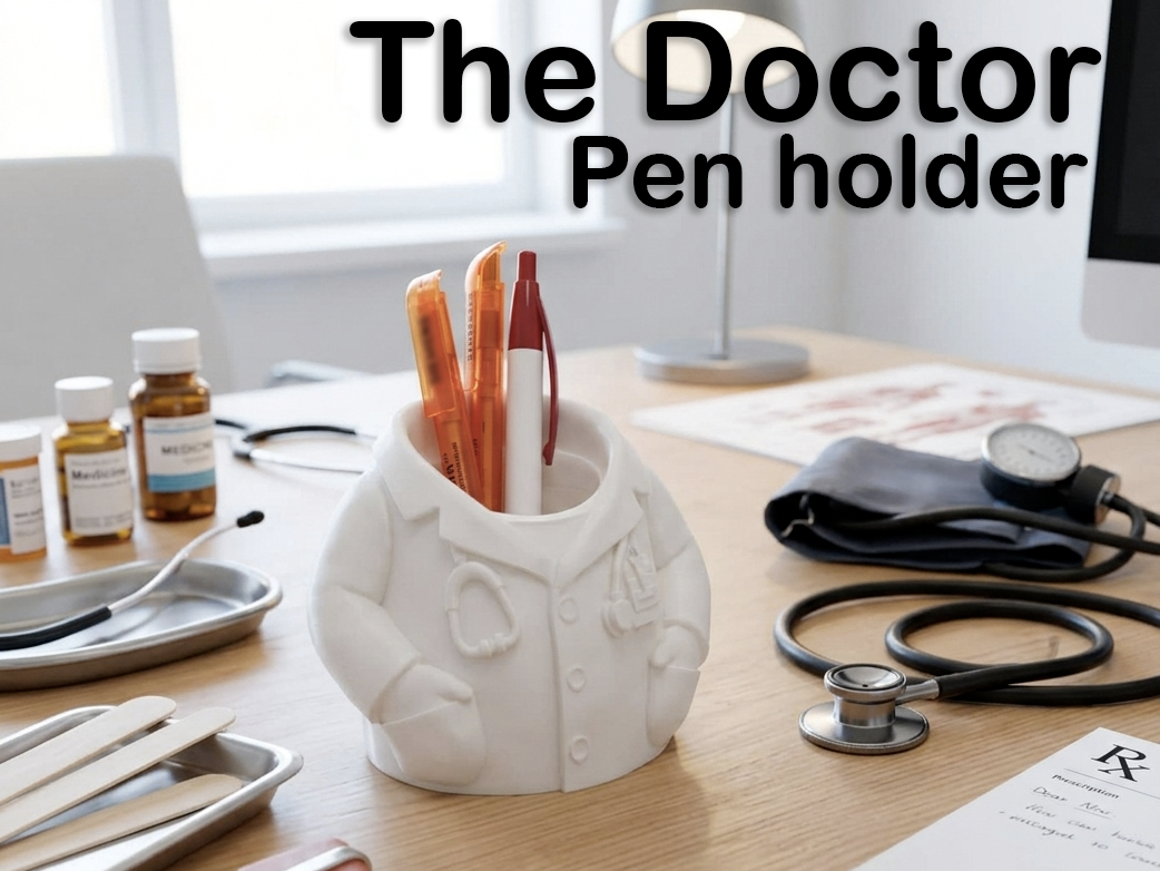 The Doctor's Coat Pen Holder Desk Organizer