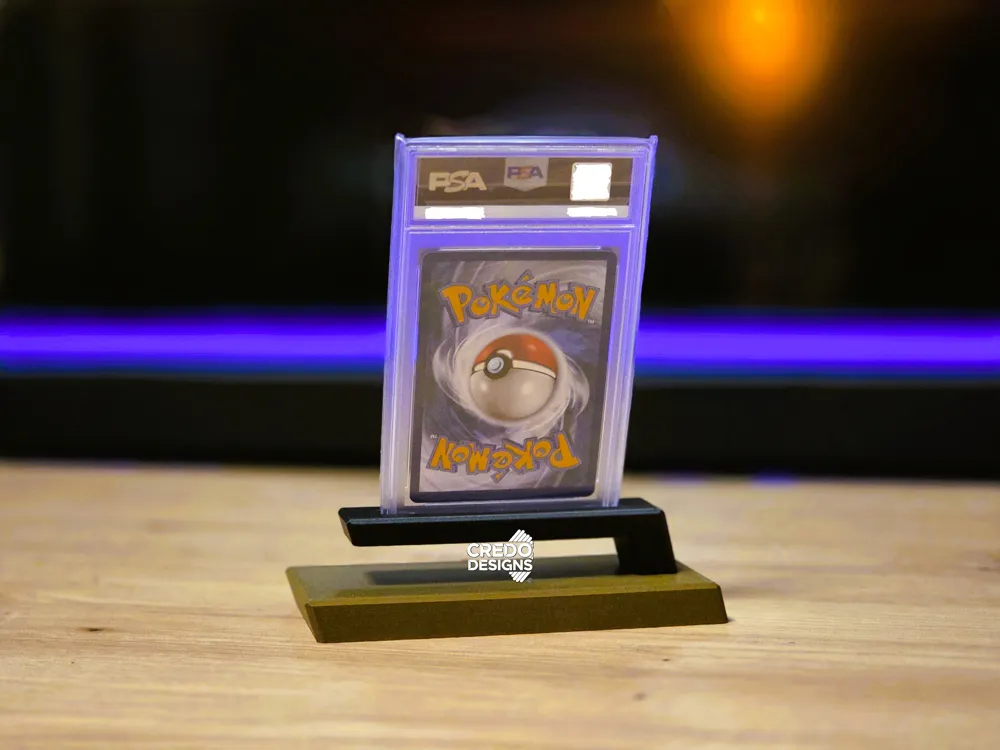 graded pokemon card stand Pokemon, MTG, & TCG Display Frame 7 Slots 5 3/8 x 3 1/8 x 13 3/4 Pokemon Graded Card Stand |
