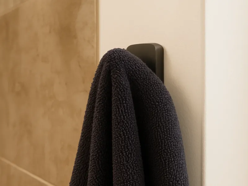 Towel Hook With Hidden Screw Slot