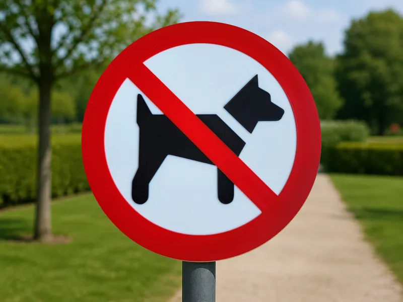 Verbotsschild - Hunde verboten