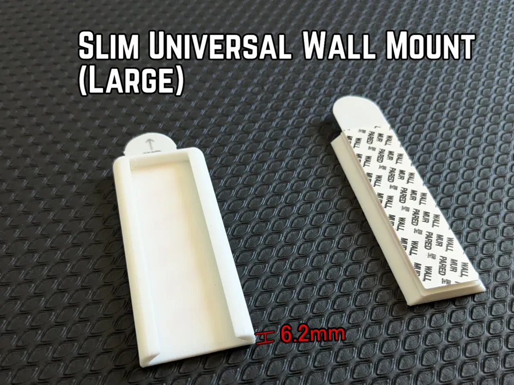 Slim Universal Wall Mount (Large Command Strip) by Aptimex MakerWorld