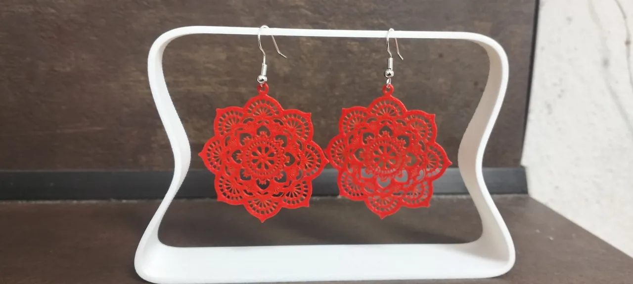 Mandala earrings view 3