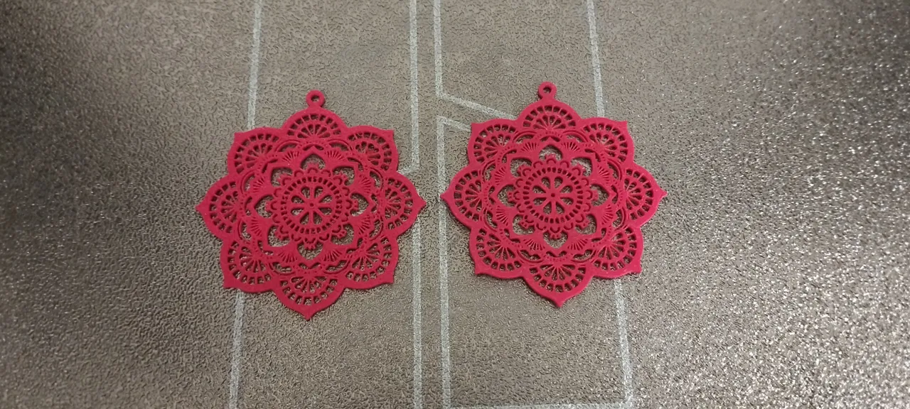 Mandala earrings view 2