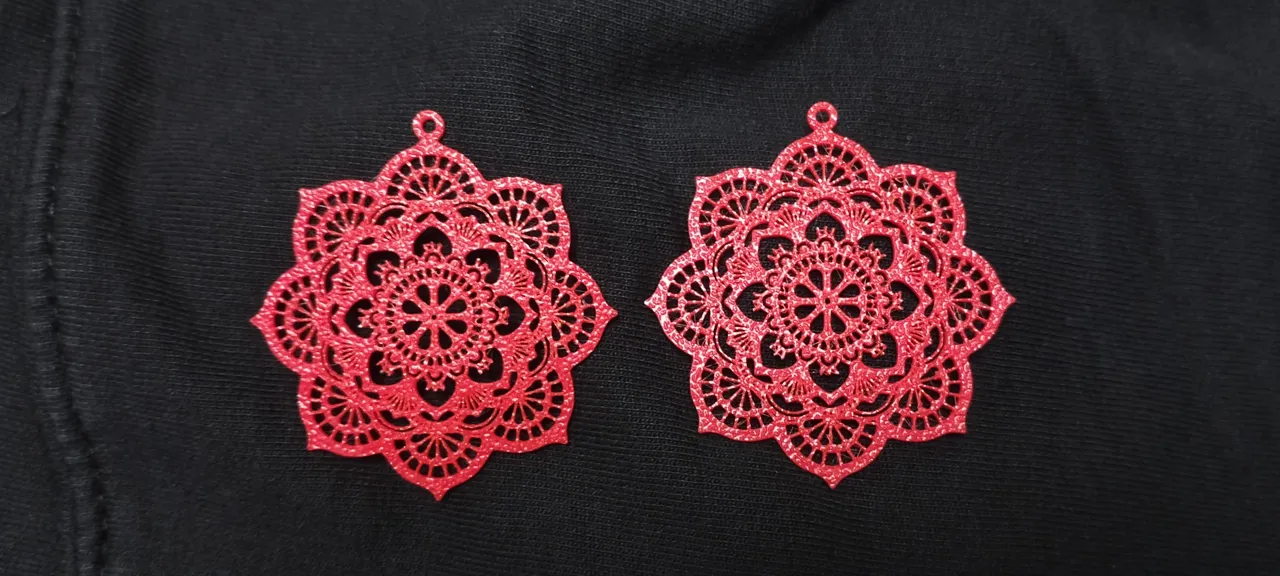 Mandala earrings view 4