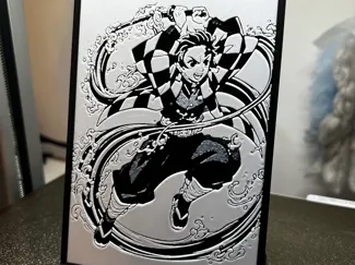 Tanjirō Kamado, Demon Slayer black white