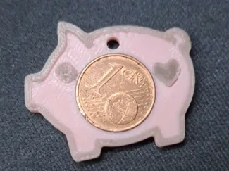 Glücksschwein mit Münzfach (1-Cent-Glücksmünze)