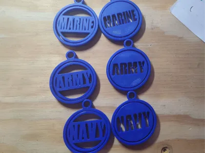 military spinner key chain