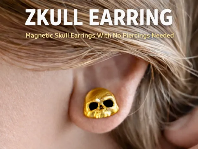 ZKULL Magnetic Skull Earrings (No Piercing)