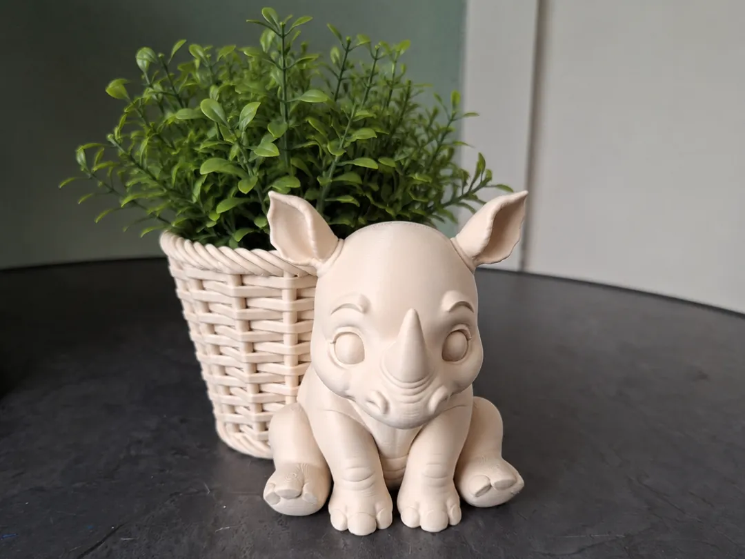 Adorable Baby Rhino Planter - Free 3D Print Model - MakerWorld