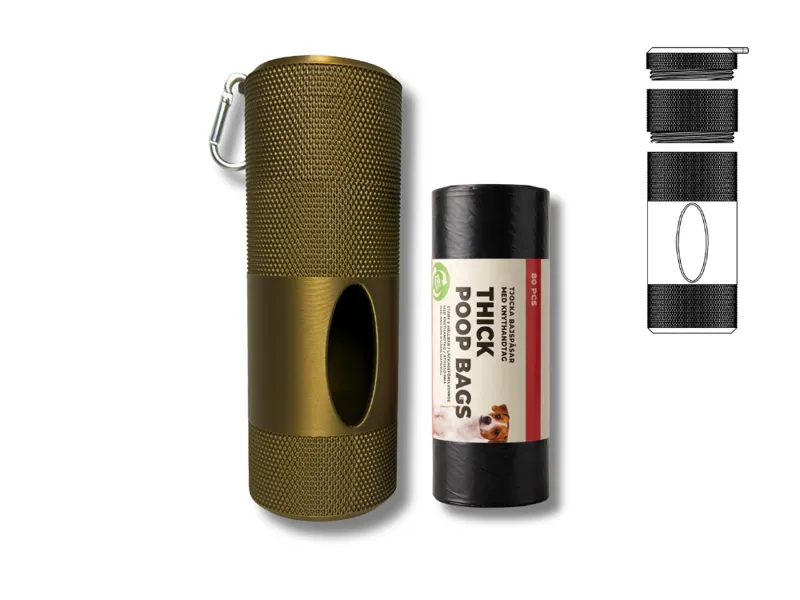 PoochPod | Poop Bag Dispenser with Carabiner Clip